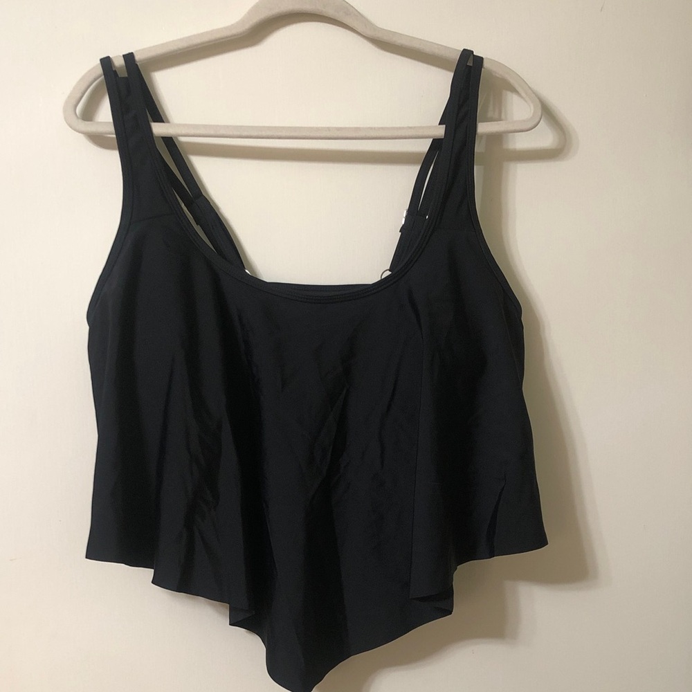Chic Soul Black Swim Tankini Top